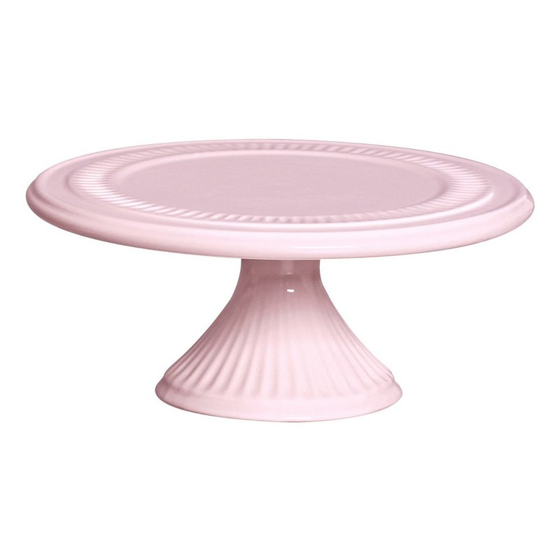 prato com pe ceramica rosa grande o30cm 79 215r silveira casa cafe e mel