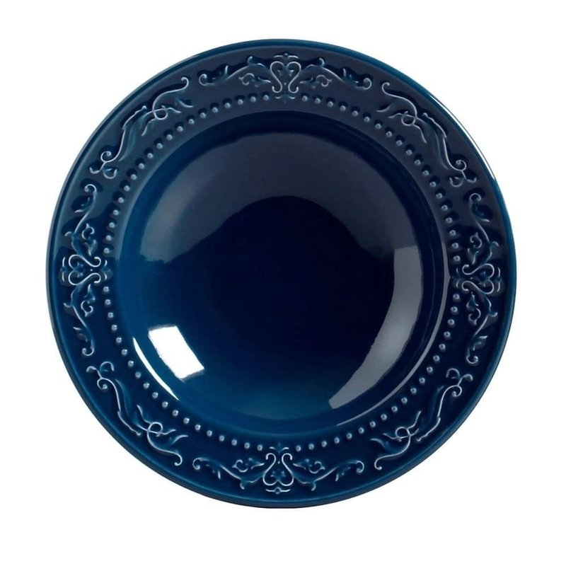 prato fundo ceramica acanthus deep blue 13483201 porto brasil casa cafe mel