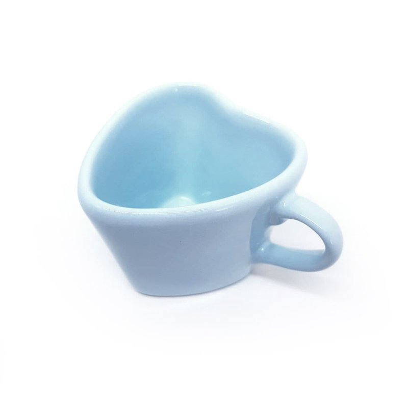 xicara para cha ceramica forma de coracao azul 79 443a silveira casa cafe mel 5