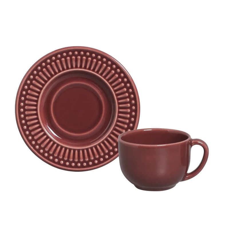 Xícara de café em cerâmica siciliana fina, decoração de flores e folhas -  aprox. 5 cm. (1Pçs) Mod NL