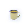 caneca de metal retro esmaltada amarelo 3568 am casa cafe mel 1