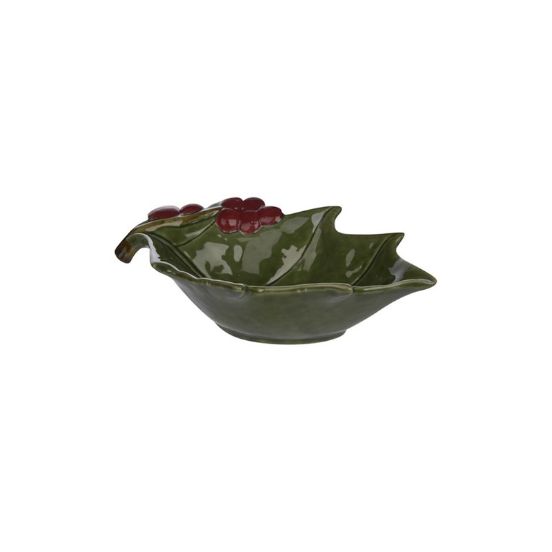 petisqueira de ceramica natal folha de uva vermelho 4 2x15x9cm 67051001 d a casa cafe mel 1