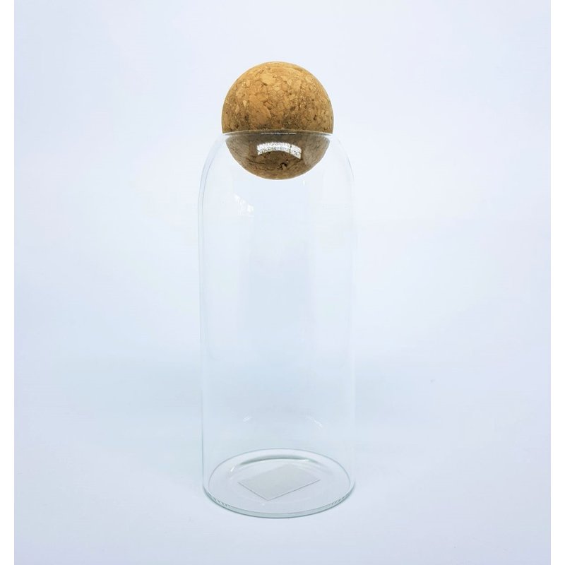 1888 pote vidro borossilicato com tampa esfera 24x6x9cm lyor casa cafe mel
