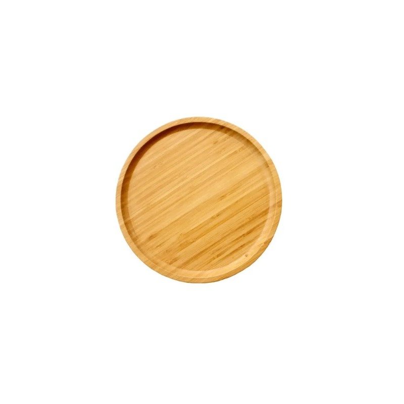 hu56238 bandeja redonda de bambu 19 5x19 5cm casa cafe mel