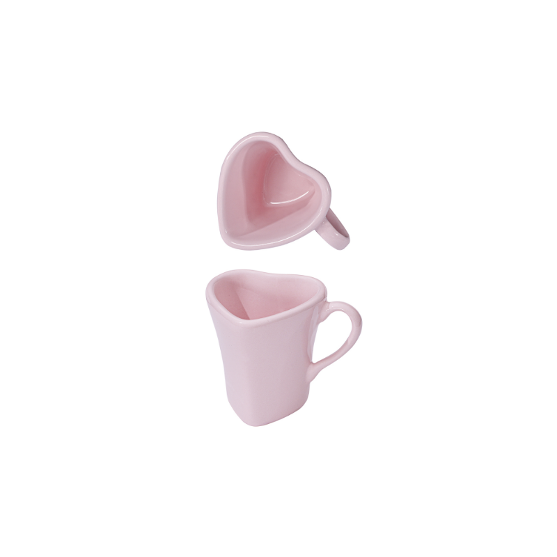 79 446r caneca ceramica coracao rosa 9x8 5x9cm 170ml casa cafe mel