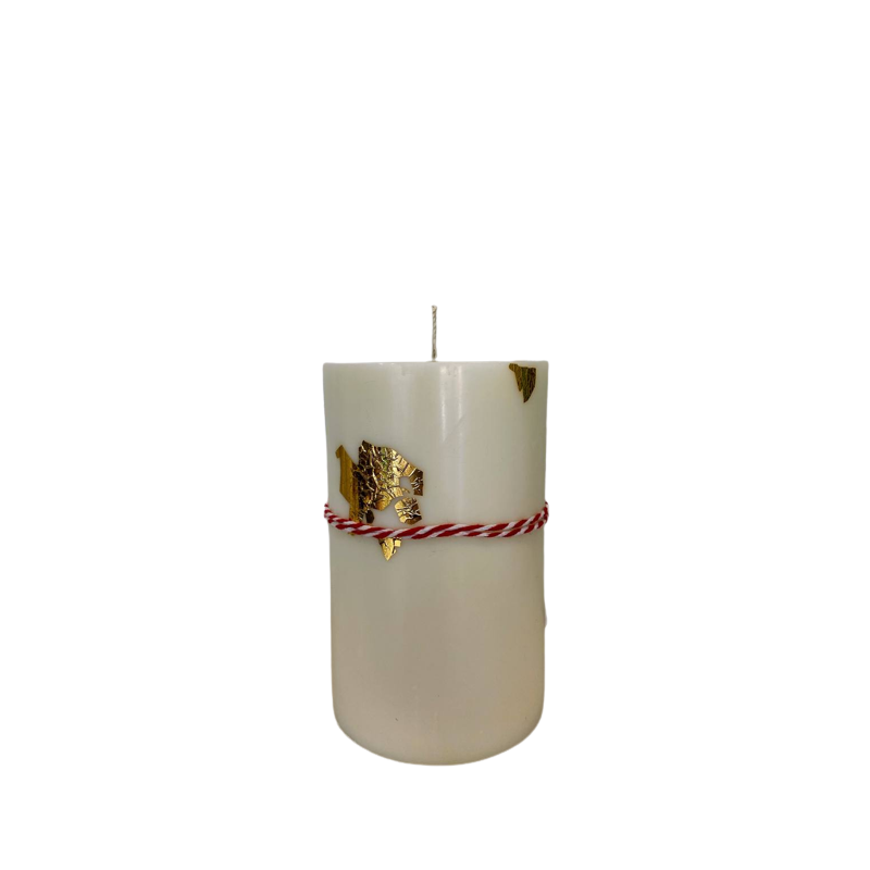 0012 veconjunto 2 velas cilindrica lisa cera vegetal off white com folha de ouro 12x8cm removebg preview